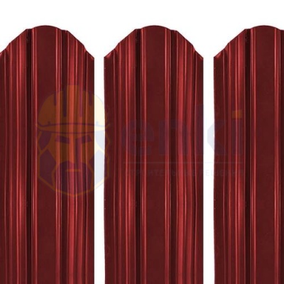 Забор штакетник металлический Константа (90 мм) Глянец Тёмно-вишнёвый RAL 3005 ГЛЯНЕЦ