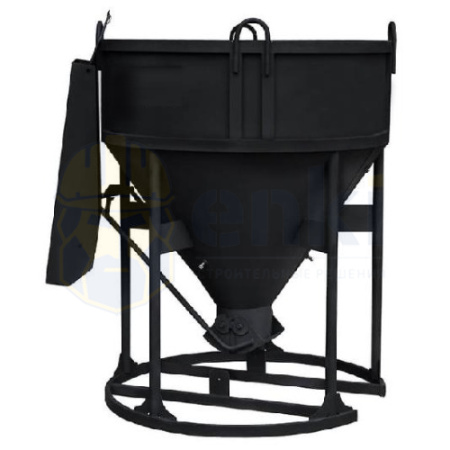 Бадья для бетона БН-1,0 стандарт лоток 1330x1330x1655