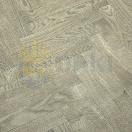 Инженерная доска шпонированная Дубом Английская ёлка 100x600 радиусная фаска