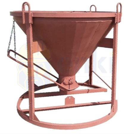 Бадья для бетона БН-0,5 стандарт лоток 1390x1390x1450