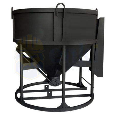 Бадья для бетона БН-2,0 низкая лоток 1750x1750x1850 Бадья для бетона БН-2,0 низкая лоток 1750x1750x1850