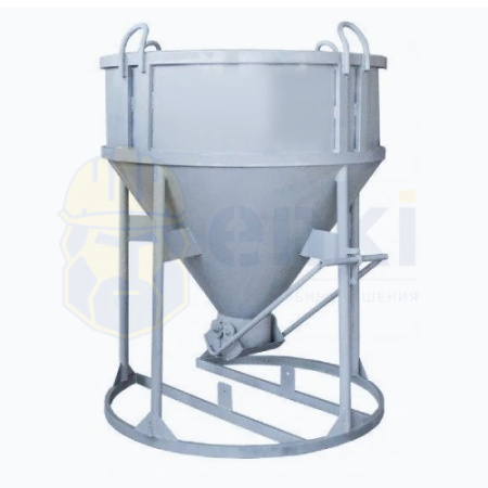 Бадья для бетона БН-0,5 стандарт лоток 1500x1500x1300