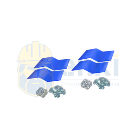 Комплект крепления отбортовочного элемента для хомутовых строительных лесов