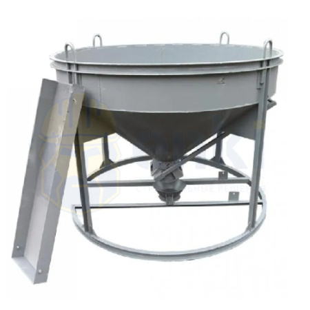 Бадья для бетона БН-1,5 низкая лоток 2000x2000x1500