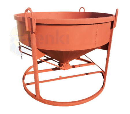 Бадья для бетона БН-1,5 низкая лоток 2060x2060x1440