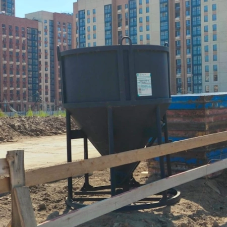 Бадья БН-2,0 для бетона низкая Фото товара бадья БН-2,0 для бетона низкая