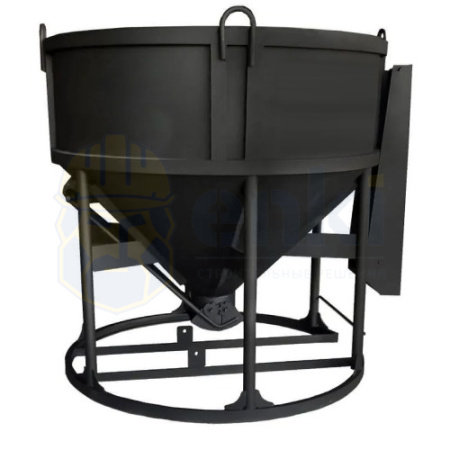 Бадья для бетона БН-2,0 низкая лоток 1920x1920x1600